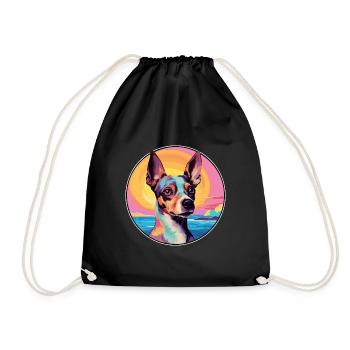 Jouet Fox Terrier Race De Chien Coloré Cartoon Waterco - Sac de sport léger - noir - Devant