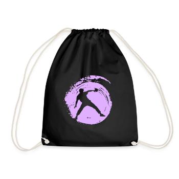 Table Tennis Ball Table Tennis Racket - Drawstring Bag - black - Front