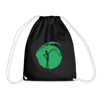 Baton Twirling Baton Twirling Dancing - Drawstring Bag - black - Front