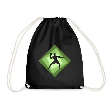 Table tennis Tennis Tennis - Drawstring Bag - black - Front