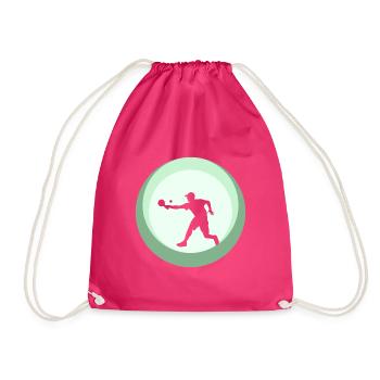 Pickleball Player Pickleball Racket Tennis - Drawstring Bag - fuchsia - Front