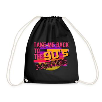 Take me back to the 90's Parties - Drawstring Bag - black - Front