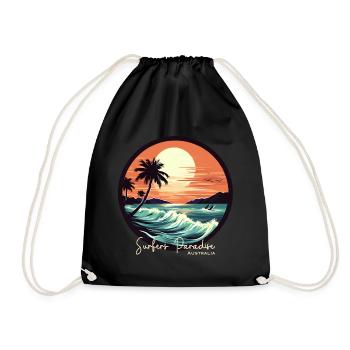 Surfers Paradise Australia - Drawstring Bag - black - Front