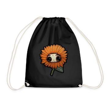 Eye: Orange Flower - Drawstring Bag - black - Front
