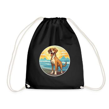 Aryan Molossus chien race Cartoon Kawaii Clipart - Sac de sport léger - noir - Devant