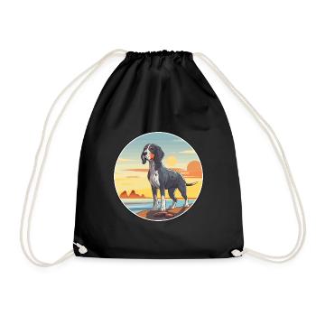 Bluetick Coonhound race chien de bande dessinée Kawaii chien - Sac de sport léger - noir - Devant