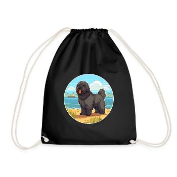 Bouvier Des Ardennes Race De Chien Cartoon Kawaii Chien - Sac de sport léger - noir - Devant