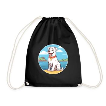 Kanadischer Labrador Husky Hunderasse Cartoon Kawaii - Turnbeutel - Schwarz - Vorne