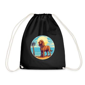 Englischer Cocker Spaniel Hund Rasse Cartoon Kawaii - Turnbeutel - Schwarz - Vorne