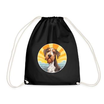 Chien de chasse à poil dur d’Istrie race de chien Cartoon Kawaii - Sac de sport léger - noir - Devant
