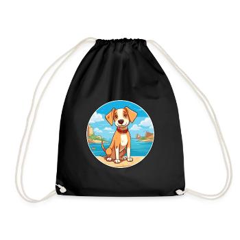 Majorque Ratter chien race Cartoon Kawaii Clipart - Sac de sport léger - noir - Devant