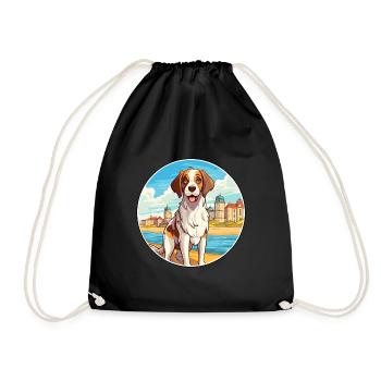 Moscou chien de garde chien race Cartoon Kawaii Clipart - Sac de sport léger - noir - Devant