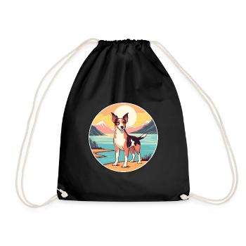 Nouvelle-Zélande chien race dessin animé kawaii Clipart chien - Sac de sport léger - noir - Devant