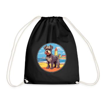 Mittelschnauze chien race Cartoon Kawaii Clipart - Sac de sport léger - noir - Devant