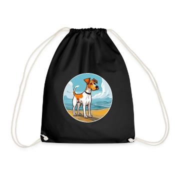 Miniature Fox Terrier chien race Cartoon Kawaii chien - Sac de sport léger - noir - Devant