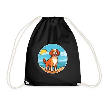 Nederlandse Kooikerhondje Dog Breed Cartoon Kawaii - Sac de sport léger - noir - Devant