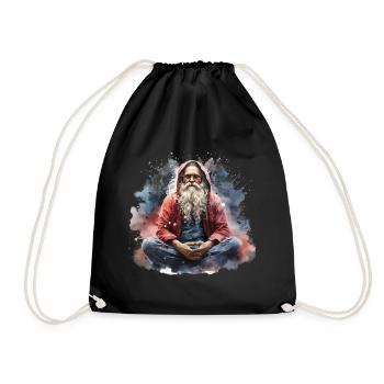 Santa Yogi - Turnbeutel - Schwarz - Vorne