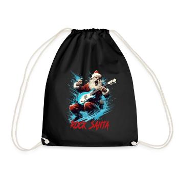 ROCK SANTA - Turnbeutel - Schwarz - Vorne