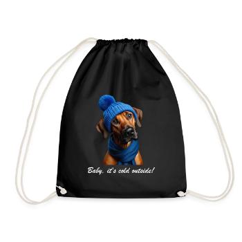 Ridgeback - Baby, it's cold outside! - Turnbeutel - Schwarz - Vorne