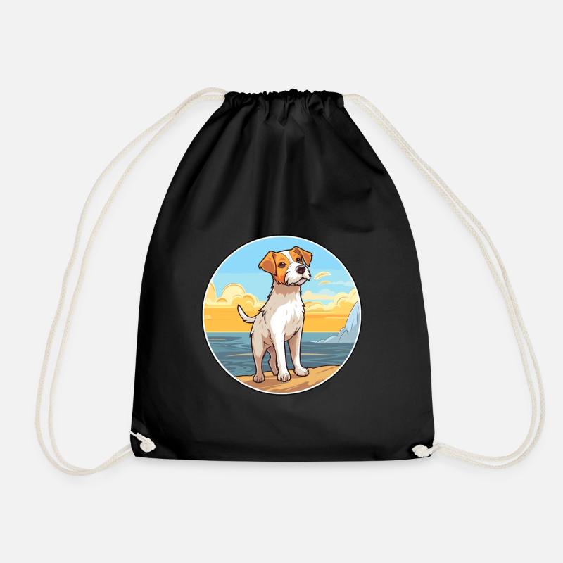 Parson Russell Terrier Hunderasse Cartoon Kawaii - Turnbeutel - Schwarz