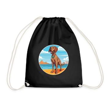 Plott Hund Rasse Cartoon Kawaii Clipart Hund - Turnbeutel - Schwarz - Vorne