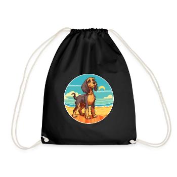 Phalene chien race dessin animé Kawaii Clipart chien animal de compagnie - Sac de sport léger - noir - Devant