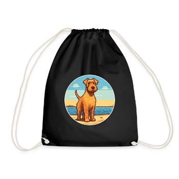 Welsh Terrier chien race Cartoon Kawaii Clipart chien - Sac de sport léger - noir - Devant