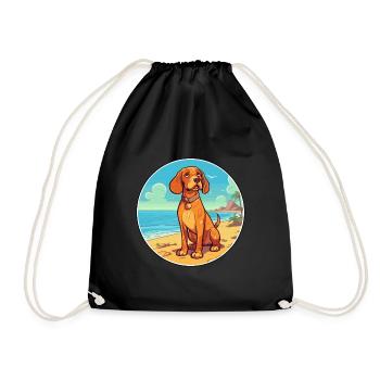 Tyroler Bracke chien race Cartoon Kawaii Clipart - Sac de sport léger - noir - Devant
