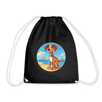 Ratonero Valenciano Race de chien Cartoon Kawaii Dog - Sac de sport léger - noir - Devant