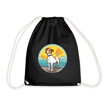 Tenterfield Terrier Hund Rasse Cartoon Kawaii Hund - Turnbeutel - Schwarz - Vorne