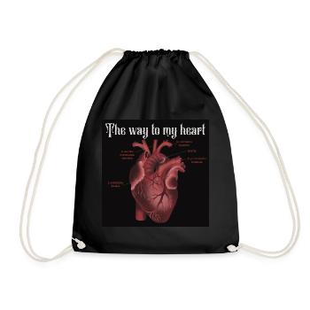 The way to my heart - Drawstring Bag - black - Front
