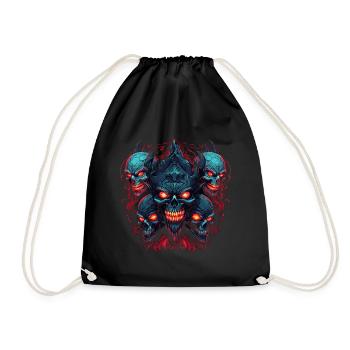 Abstrait Diable Satan Squelette Démons - Sac de sport léger - noir - Devant