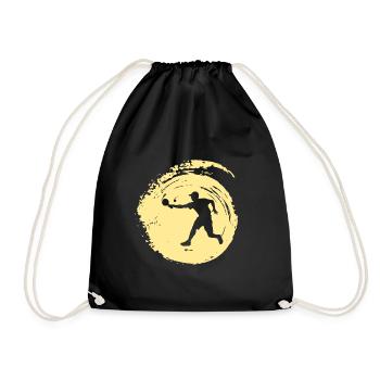 Pickleballspiel Pickleballspiel Pickleballspiel - Turnbeutel - Schwarz - Vorne