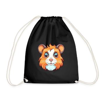 Hamster Buntes Aquarell Cartoon Kawaii Tier - Turnbeutel - Schwarz - Vorne