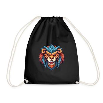 Manticore Aquarelle Colorée Dessin Animé Kawaii Anima - Sac de sport léger - noir - Devant