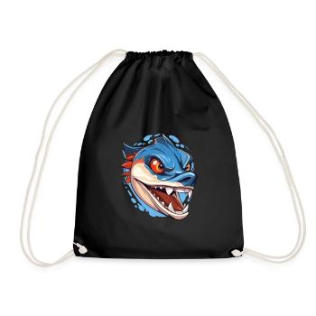 Barracuda Aquarelle Colorée Dessin Animé Kawaii Anima - Sac de sport léger - noir - Devant