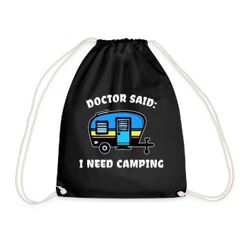 Holiday Statement Caravan Camping Hiker - Drawstring Bag - black - Front