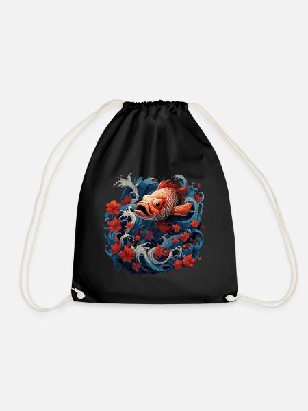 Koi - Drawstring Bag - black