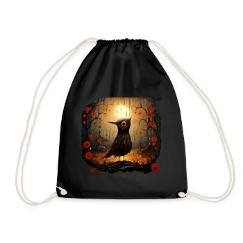Birdy - Drawstring Bag - black - Front