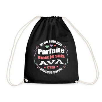 AVA PARFAITE - PRENOM AVA - Sac de sport léger - noir - Devant