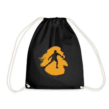 Pickleball Racket Tennis Tennis - Drawstring Bag - black - Front