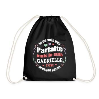 GABRIELLE PARFAITE - PRENOM GABRIELLE - Sac de sport léger - noir - Devant