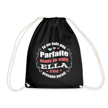 ELLA PARFAITE - PRENOM ELLA - Sac de sport léger - noir - Devant