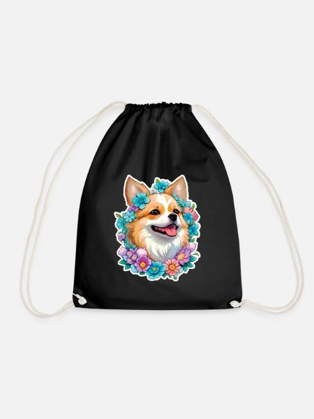 Pomeranian Zwergspitz - Turnbeutel - Schwarz
