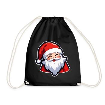 Santa Claus - Drawstring Bag - black - Front