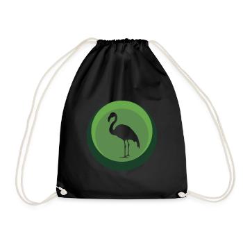 Flamingos Exotisch Flamingos - Turnbeutel - Schwarz - Vorne