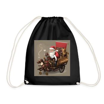 Merry Coffee Bean Christmas - Drawstring Bag - black - Front