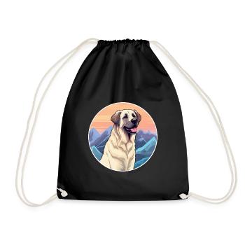 Berger anatolien chien race dessin animé kawaii waterc - Sac de sport léger - noir - Devant