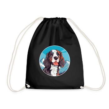 Österreichischer Brandlbracke Hunderasse Cartoon Kawaii Wat - Turnbeutel - Schwarz - Vorne