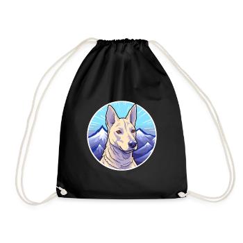 Bleu Thai Ridgeback chien race Cartoon Kawaii eau - Sac de sport léger - noir - Devant